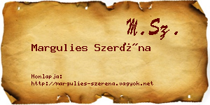 Margulies Szeréna névjegykártya